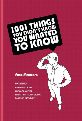 Anna Mantzaris - 1001 Things You Didnt Know You Wanted to Know