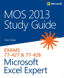 Mark Dodge - MOS 2013 Study Guide for Microsoft Excel Expert