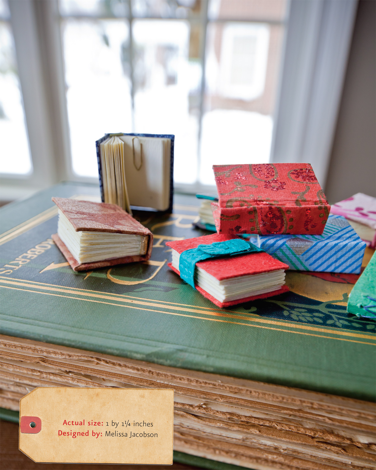 With paper odds and ends you can make miniature books to display on your - photo 20