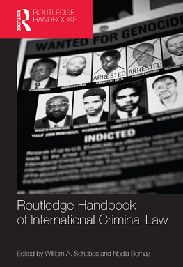 William A. Schabas - Routledge Handbook of International Criminal Law