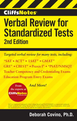 Deborah Covino - CliffsNotes Verbal Review for Standardized Tests, 2nd Edition