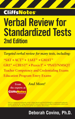 Deborah Covino CliffsNotes Verbal Review for Standardized Tests, 2nd Edition