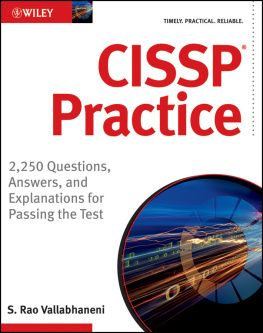 S. Rao Vallabhaneni CISSP Practice: 2,250 Questions, Answers, and Explanations for Passing the Test