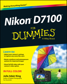 Julie Adair King Nikon D7100 For Dummies