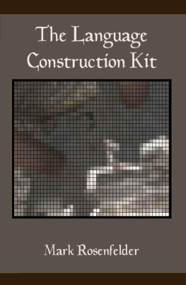 Mark Rosenfelder The Language Construction Kit