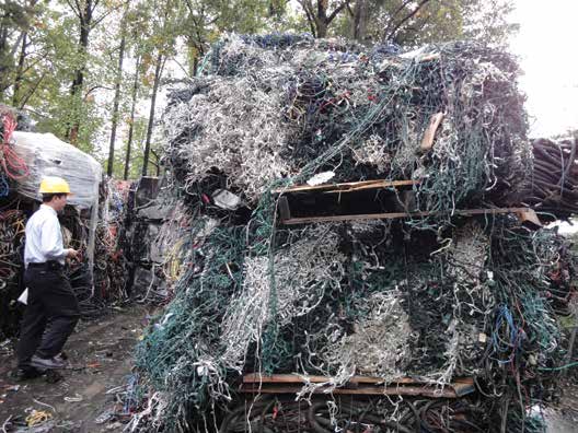 Bales of Christmas tree lights at L Gordon Iron Metal in Statesville North - photo 3