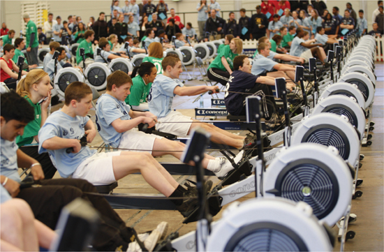 Fig 02 Competitors in the 2010 British National Junior Indoor Rowing - photo 3