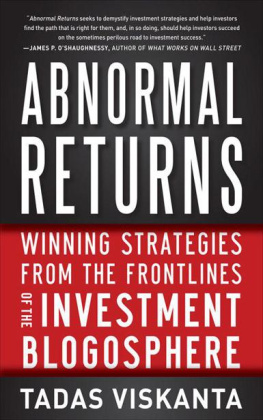 Tadas Viskanta - Abnormal Returns: Winning Strategies from the Frontlines of the Investment Blogosphere