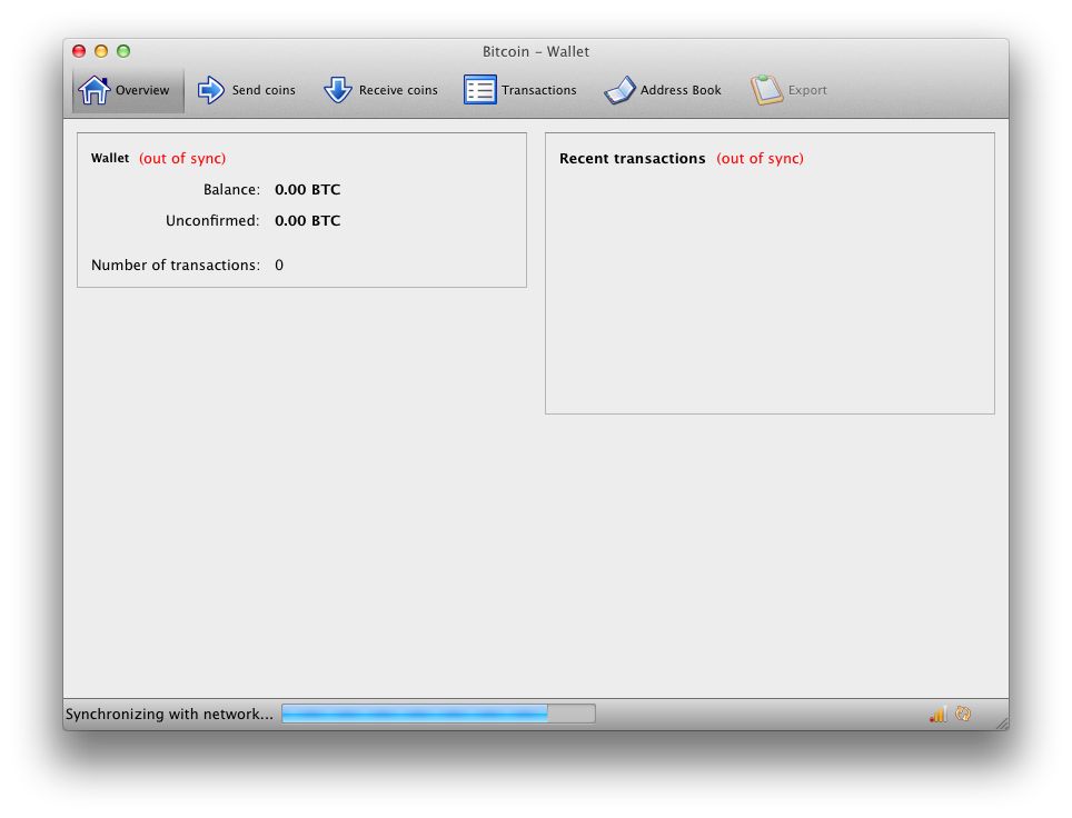 Figure 21 The overview tab of the Bitcoin-Qt client that shows the balance in - photo 2