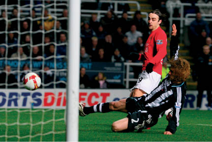 Fabricio Coloccini of Newcastle United is unable to stop Dimitar Berbatov - photo 3