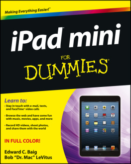 Edward C. Baig - iPad mini For Dummies