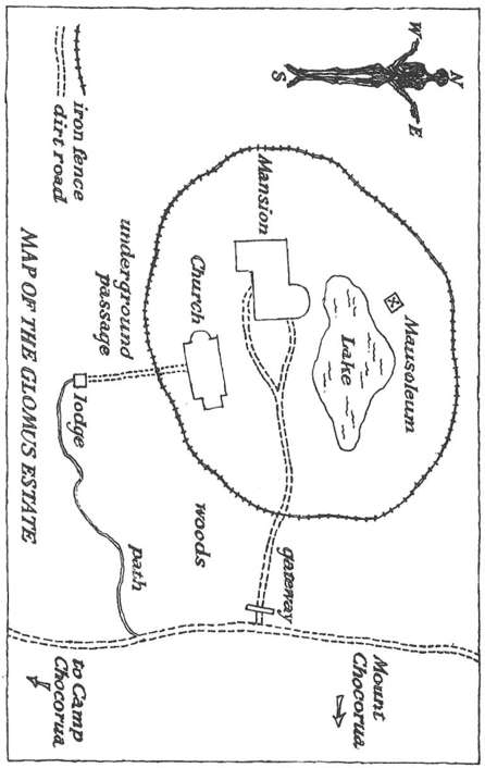 MAP OF CHOCORUA AREA THE MUMMY THE WILL AND THE CRYPT by John Bellairs - photo 1