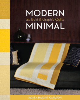 Alissa Haight Carlton Modern Minimal: 20 Bold & Graphic Quilts