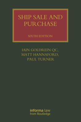 Iain Goldrein - Ship Sale and Purchase