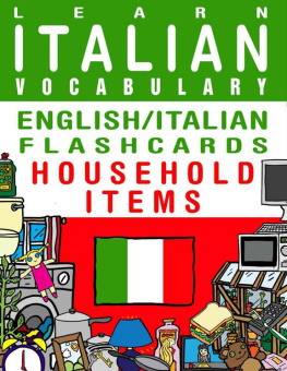 Flashcard Ebooks Learn Italian Vocabulary - English/Italian Flashcards - Household Items