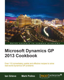 Ian Grieve - Microsoft Dynamics GP 2013 Cookbook
