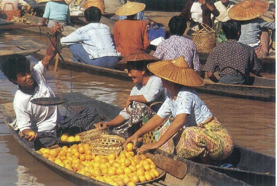 The weekly floating market at Ywama village Inle Lake is a colorful affair - photo 4