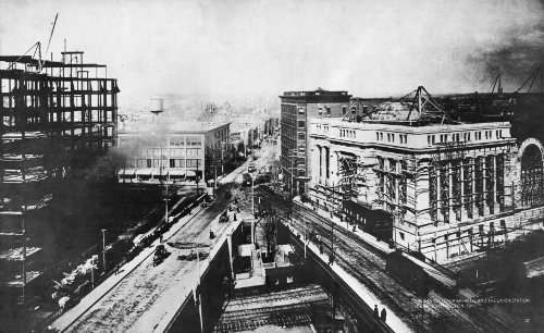 The Chteau Laurier Hotel and Grand Trunk Railway Central Station under - photo 2