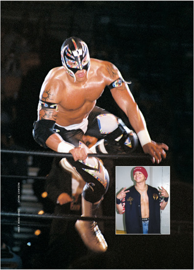 Rey Mysterio Jr shown left in his traditional colorful luchador outfit was - photo 2