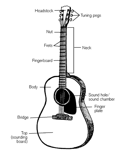 Fig 1-2 The parts of an electric guitar The Body The body in an acoustic - photo 5