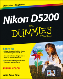 Julie Adair King Nikon D5200 For Dummies