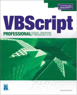 Jerry Lee Ford Jr. VBscript Professional Projects