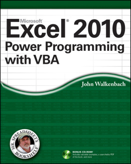 John Walkenbach - Excel 2010 Power Programming with VBA