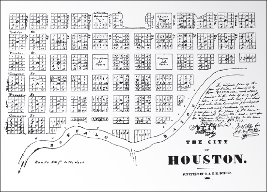 The First Map of Houston 1836 Houston Metropolitan Research Center BRIGHT SKY - photo 6