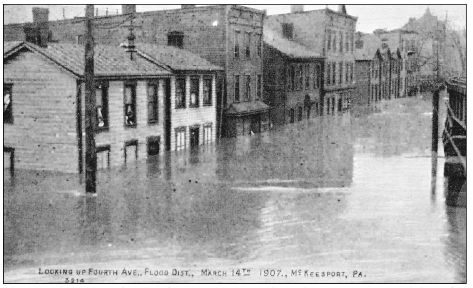 This second view from the 1907 flood in McKeesport shows the same two houses as - photo 9