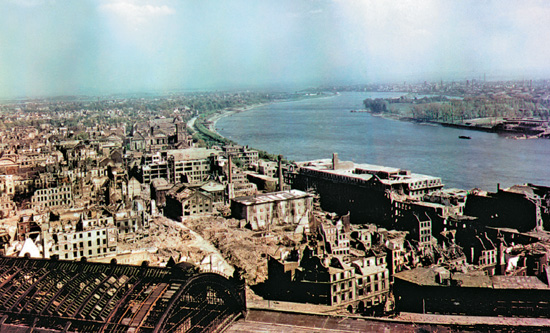 The Allied strategic bombing campaign virtually destroyed Germanys urban - photo 5