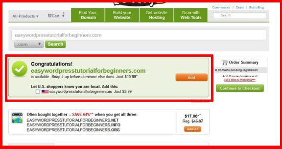 If your domain name is not available put another choiceinto the search box - photo 2