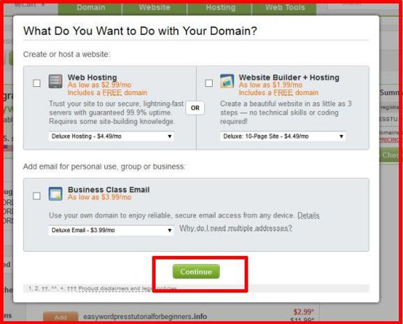 Hit the Continue button again Now to get a GoDaddy deal on your domain - photo 5