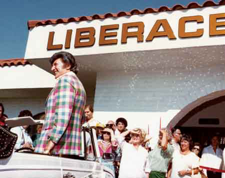 Liberace outside the Liberace Museum Clockwise from top left Liberace - photo 5