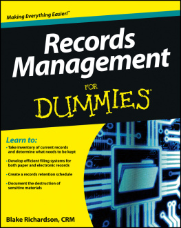 Richardson - Records Management For Dummies