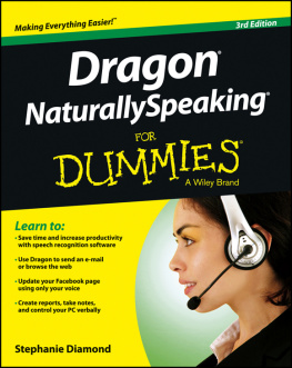 Stephanie Diamond - Dragon NaturallySpeaking For Dummies