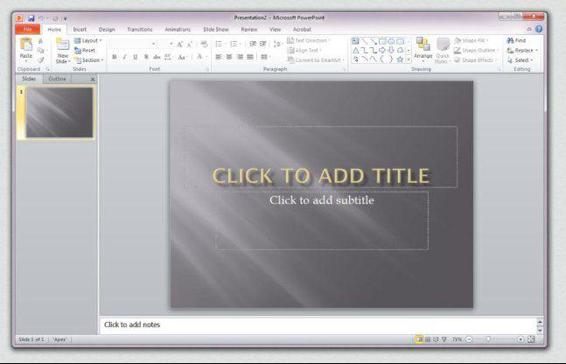 You will not see that the theme has been applied to the new PresentationClick - photo 6