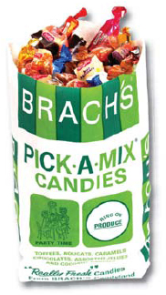 An assortment of Brachs Pick-a-Mix candy in a bag one would use at the store - photo 7