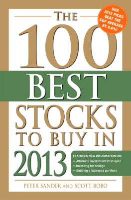 Peter J Sander - The 100 Best Stocks to Buy in 2013