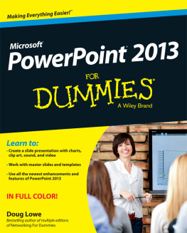 Doug Lowe - PowerPoint 2013 For Dummies