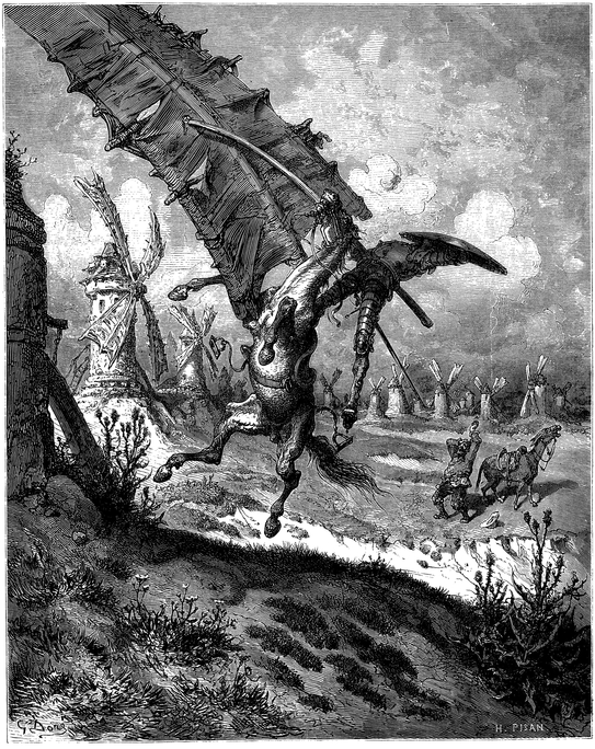 The attack on the windmill I 8 Sancho finds Don Quixote still - photo 16