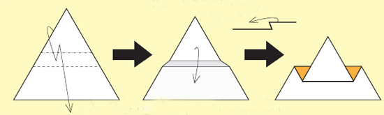 Valley fold the top of tip down to a given point Then fold the tip back up - photo 7