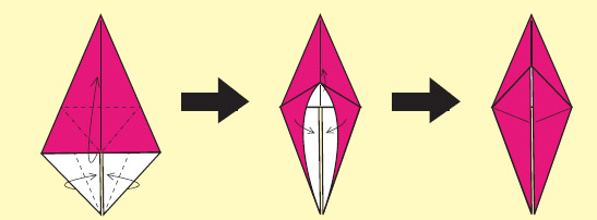 Bring the two sides into the center while swinging the bottom of the colored - photo 10