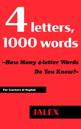 JALEX - 4-letters 1000 words--How many 4-letter words do you know