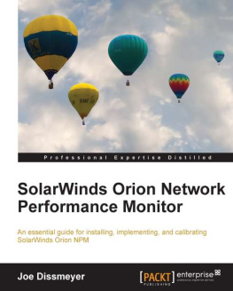 Joe Dissmeyer SolarWinds Orion Network Performance Monitor