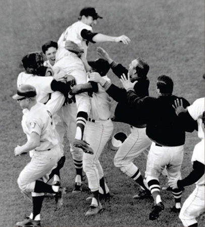 On the final day of the 1967 season teammates and fans rushed Jim Lonborg - photo 10