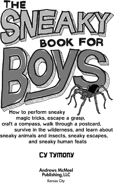 The Sneaky Book for Boys copyright 2008 by Cy Tymony All rights reserved No - photo 3