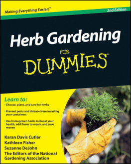 Karan Davis Cutler Herb Gardening For Dummies