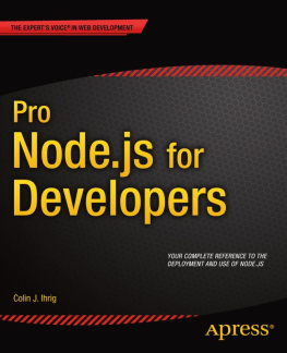 Colin Ihrig - Pro Node.js for Developers