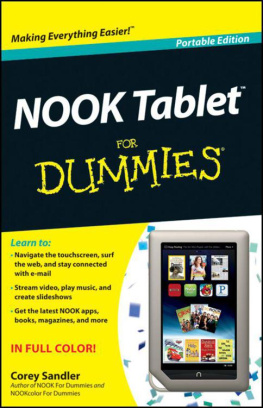 Corey Sandler NOOK Tablet For Dummies