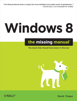 David Pogue Windows 8: The Missing Manual